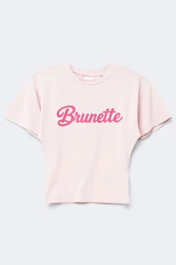 Y fitted tee - Rosa - Gina Tricot