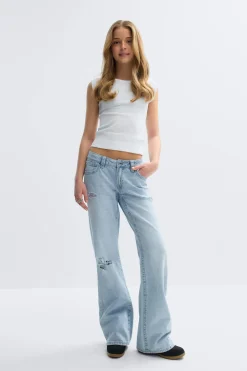 Y for real low loose jeans - Blau - Gina Tricot