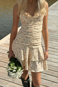 Y frill dress - Gelb - Gina Tricot