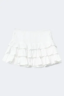 Y frill skirt - Weiß - Gina Tricot
