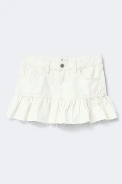 Y jeanova frill denim skirt - Weiß - Gina Tricot