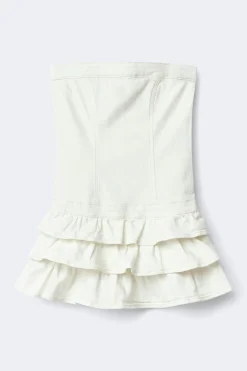 Y jeanqueen smock dress - Weiß - Gina Tricot