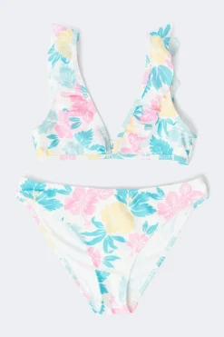 Y kiana frill bikini set - Blau - Gina Tricot