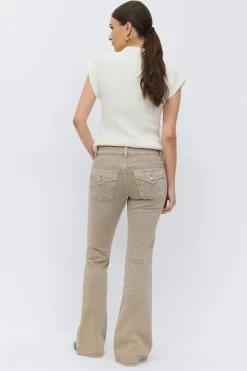 Y2k low bootcut jeans - Beige - Dame - Gina Tricot