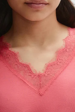 Y lace top - Rosa - Gina Tricot