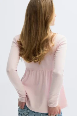 Y long sleeve top - Rosa - Gina Tricot