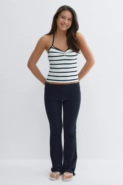 Y low waist yoga leggings - Blau - Gina Tricot
