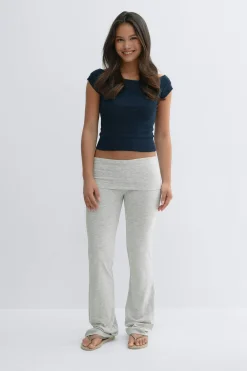Y low waist yoga leggings - Grau - Gina Tricot