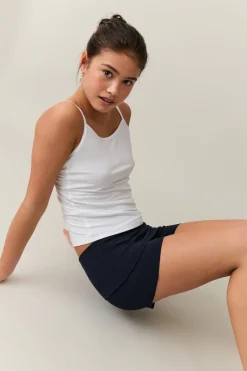 y low waist yoga shorts - Blau - Gina Tricot