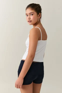 y low waist yoga shorts - Blau - Gina Tricot