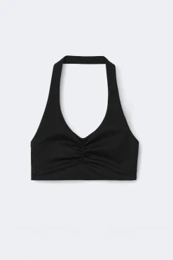 Yoga halterneck top - Schwarz - Dame - Gina Tricot