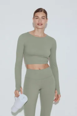 Yoga twist top - Grün - Dame - Gina Tricot