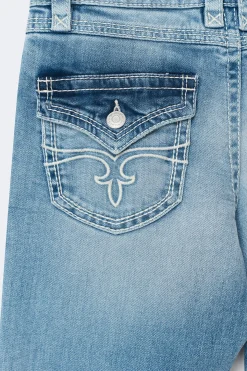 Y one knee destroy jeans tall - Blau - Gina Tricot