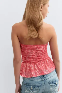 Y paisley top - Rosa - Gina Tricot