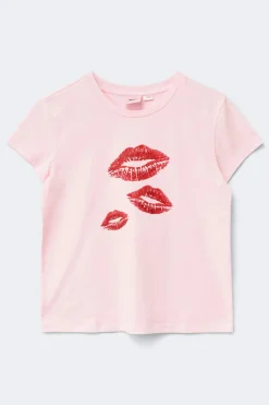 Y printed tee - Rosa - Gina Tricot