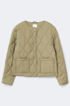 Y quilted jacket - Grün - Gina Tricot