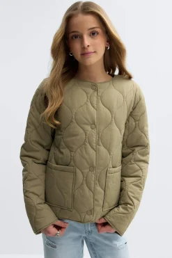 Y quilted jacket - Grün - Gina Tricot