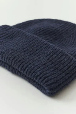 Y rib beanie - Blau - Gina Tricot