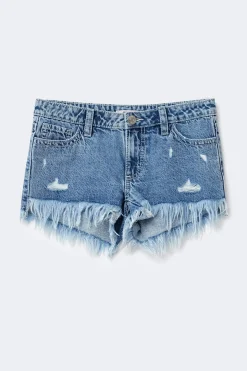Y ripped g-low denim shorts - Blau - Gina Tricot