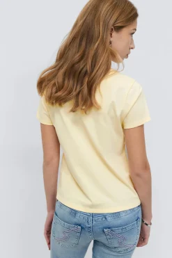 Y scandi basic tee - Gelb - Gina Tricot