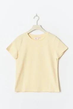 Y scandi basic tee - Gelb - Gina Tricot