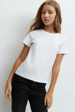 Y scandi basic tee - Weiß - Gina Tricot