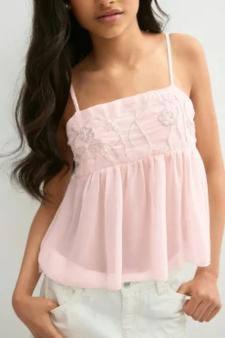 Y sequin singlet - Rosa - Gina Tricot