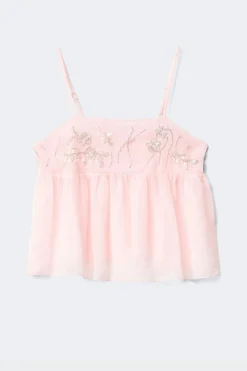 Y sequin singlet - Rosa - Gina Tricot
