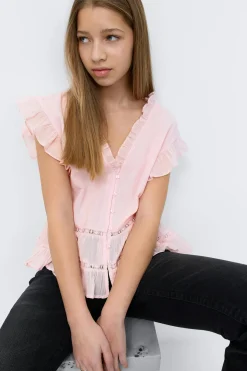 Y short sleeve top - Rosa - Gina Tricot