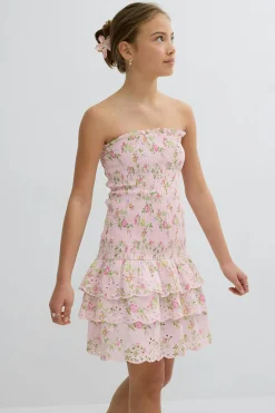 Y smock dress - Weiß - Gina Tricot
