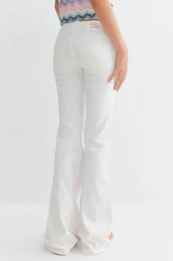 Y too clean flare jeans - Weiß - Gina Tricot