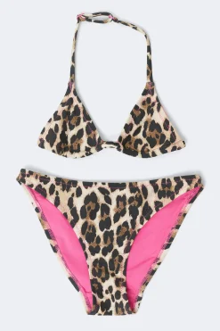 Y tulum contrast bikini set - Beige - Gina Tricot