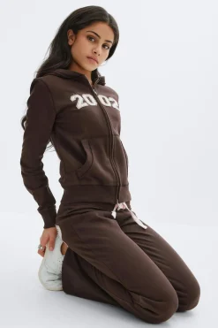 Y y2k 2 way zip hoodie - Braun - Gina Tricot