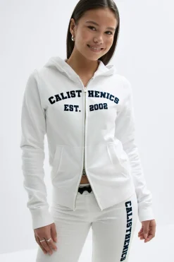 Y y2k 2 way zip hoodie - Weiß - Gina Tricot