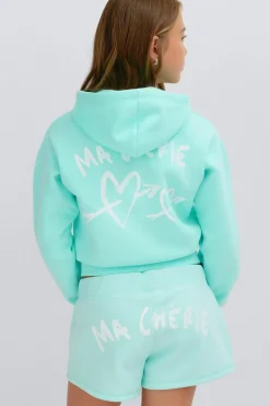 Y zip hoodie - Blau - Gina Tricot