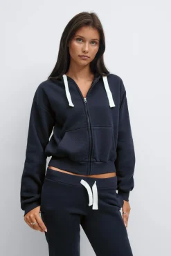 14+ zip hoodie - Blau - Gina Tricot