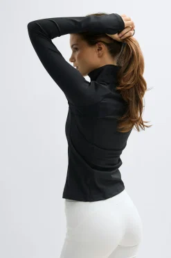 Zip yoga jacket - Schwarz - Dame - Gina Tricot